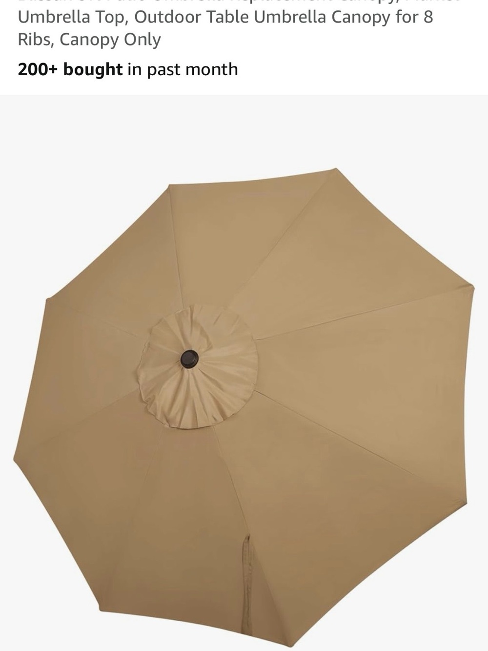 Blissun 9 ft Patio Replacement Umbrella